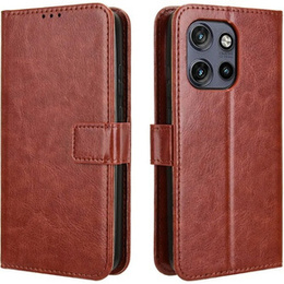 Футляр з клапаном для Motorola Edge 50 Neo / Motorola ThinkPhone 25, Crazy Horse Wallet, коричневий