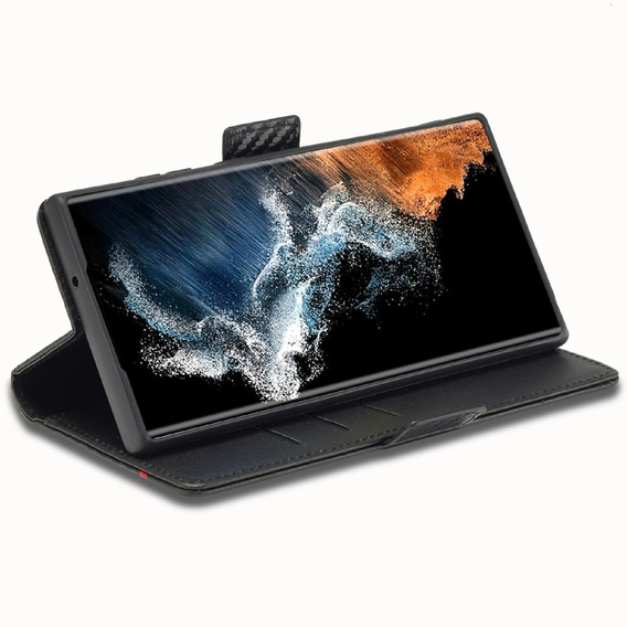 Чохол-фліп для Samsung Galaxy S25 Ultra, Carbon LC.IMEEKE, чорний