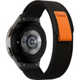 Нейлоновый ремешок до Samsung Galaxy Watch 4/5 40/42/44/46/45mm Pro, Black / Orange
