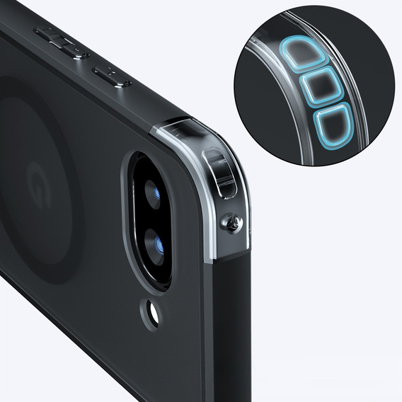 Чохол для Google Pixel 9A, для MagSafe, ERBORD Matt Case, чорний