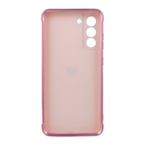 Чoхол до Samsung Galaxy S21 FE, Electro heart, рожевий rose gold
