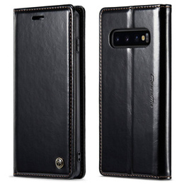 Флип-кейс CASEME для Samsung Galaxy S10+ Plus, Waxy Textured, чёрный