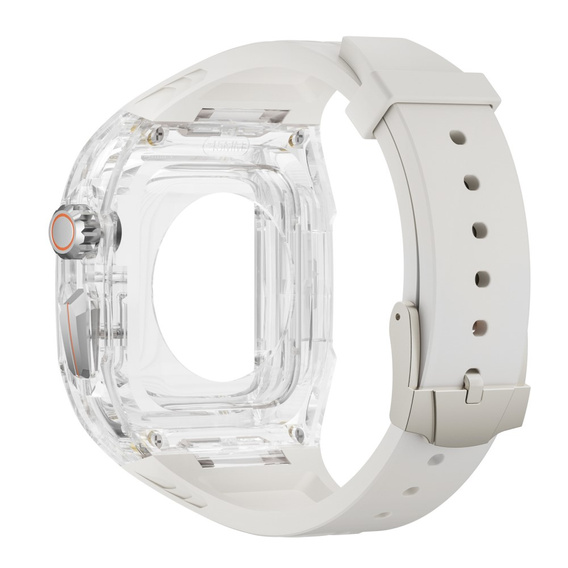 Силиконовый ремешок с чехлом для Apple Watch 1/2/3/4/5/6/7/8/9/10/SE/Ultra/Ultra 2 42/44/45/49MM
