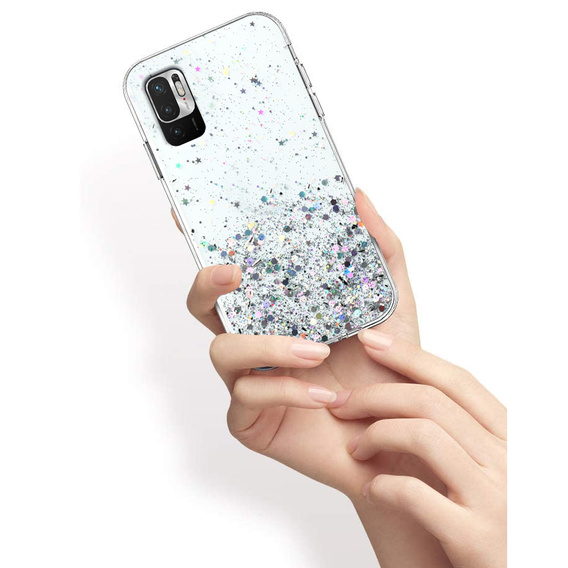 Чoхол до Xiaomi Redmi Note 10 5G / Poco M3 Pro 5G, Glittery, прозорий