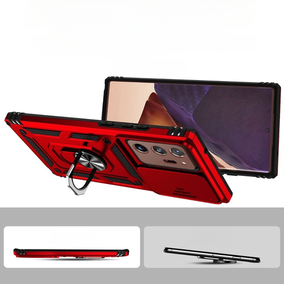 Чехол NOX Camera Slide Samsung Galaxy Note 20 Ultra, CamShield Slide, красный