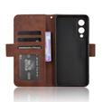 Футляр з клапаном для Samsung Galaxy S25 Edge, Card Slot, коричневий