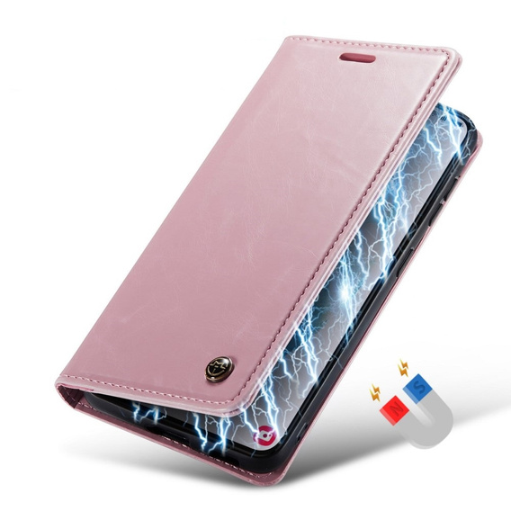 Флип-кейс CASEME для Samsung Galaxy S21, Waxy Textured, розовый