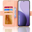 Чохол-фліп для Oppo Reno 14F, слот для карток, гаманець, рожевий