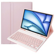 Чехол + клавиатура Apple iPad Air 11" 6 gen. 2024, Leather Pen Slot, розовый rose gold