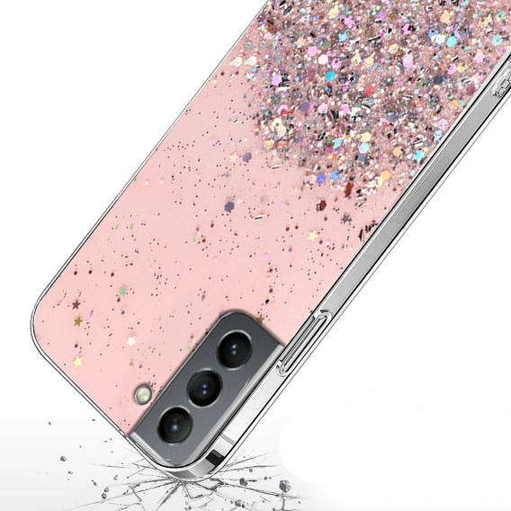 Чoхол до Samsung Galaxy S21+ Plus, Glittery, рожевий