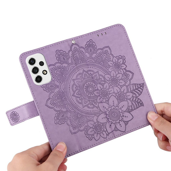 Чохол-книжка для Samsung Galaxy A53 5G, Mandala Flower, фіолетовий