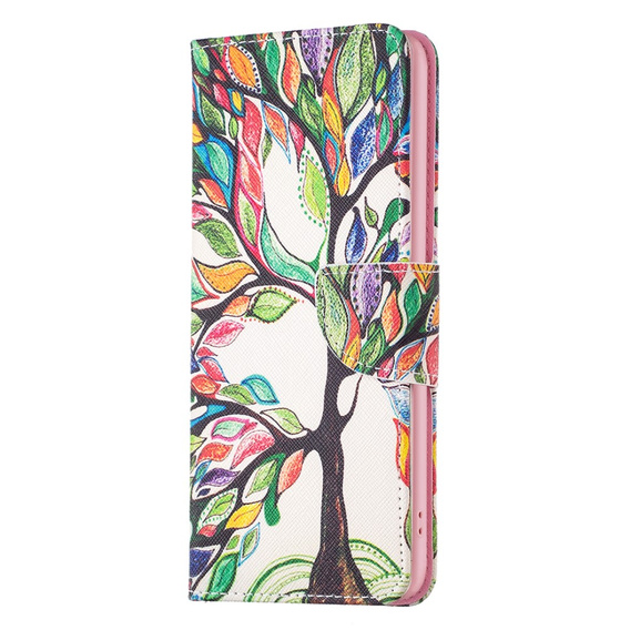 Откидной чехол для Xiaomi Redmi 12 4G, Wallet, tree of life, белый