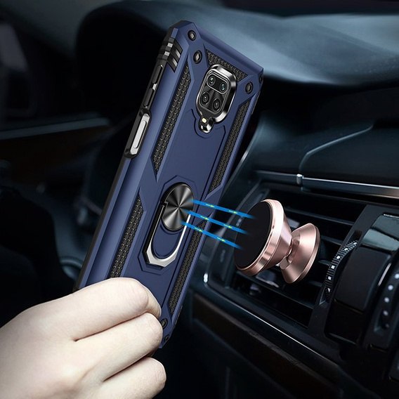 Броньований Чoхол до Xiaomi Redmi Note 9S / 9 Pro, Nox Case Ring, темно-синій