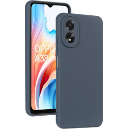 Чохол для Oppo A18 4G / A38 4G, Silicone Lite, темно-синій + скло 9H