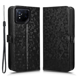 Флип-кейс для ASUS ROG Phone 8 Pro, Wallet Rhombus, чёрный
