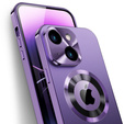 Чехол для iPhone 14, Dual Glass, для Magsafe, фиолетовый