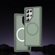 Чехол с рамкой для Samsung Galaxy S24 Ultra, для MagSafe, зелёный
