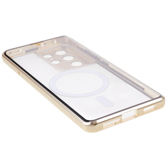 Магнітний чохол Dual Glass MagSafe для Samsung Galaxy S21 Ultra, золотий