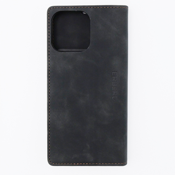 Чехол для iPhone 15 Pro Max, ERBORD Vintage, бумажник с клапаном, чёрный