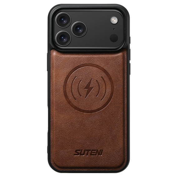Флип-кейс 2-в-1 для iPhone 17 Pro Max, SUTENI, для MagSafe, коричневый