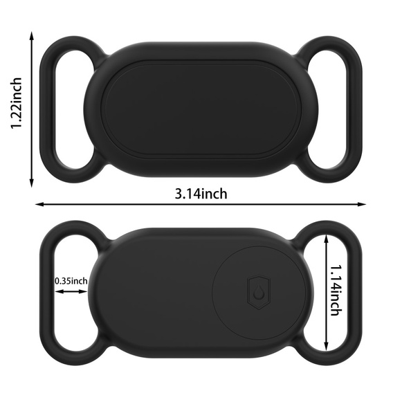 Чохол для Samsung Galaxy SmartTag 2, для нашийника кота, Anti-lost Pet Dog, чорний