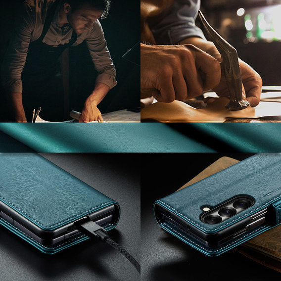 Чехол-флип CASEME Litchi Wallet для Samsung Galaxy Z Fold7 5G