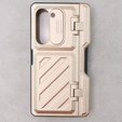 Чохол для Samsung Galaxy Z Fold5 5G, Kickstand case, з підставкою та склом, золотий