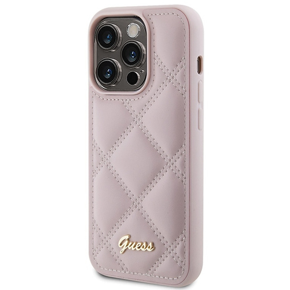 Чехол Guess Quilted Metal Logo для iPhone 15 Pro