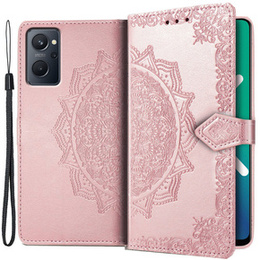 Чохол-книжка для Realme 9i / Oppo A96, Mandala, рожевий rose gold