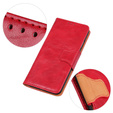 Откидной чехол для Samsung Galaxy S25 Edge, Crazy Horse Wallet, красный