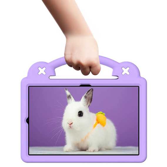 Детский чехол для Samsung Galaxy Tab S6 Lite 10.4 2020/2022 / Tab A7 2020 T500 / T505 / Tab S6 T860/T865, Cute Patterns, с подставкой, фиолетовый