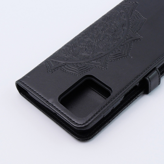 Чохол-книжка для Motorola Moto G54 5G, Mandala, чорний