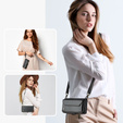 Чехол CASEME для Samsung Galaxy A55 5G, RFID Leather Wallet, с плечевым ремнем, чёрный