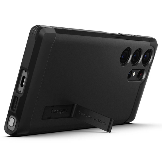 Чехол Spigen до Samsung Galaxy S23 Ultra, Tough Armor, чёрный