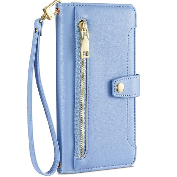 Откидной чехол для Samsung Galaxy A54 5G, Wallet Zipper Pocket, синий