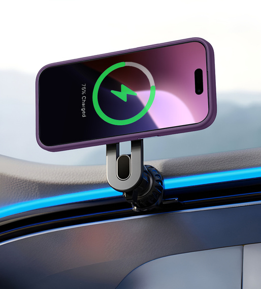 Чохол для iPhone 16 Plus, для MagSafe, ERBORD Matt Case, темно-фіолетовий + захисне скло