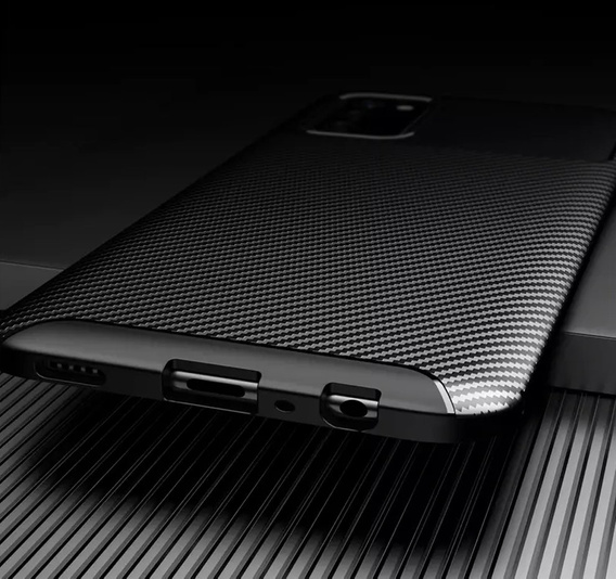 Чoхол до Samsung Galaxy A03s, Carbon Gel, чорний