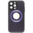 Чехол до MagSafe до iPhone 14 Pro Max, Hole for Apple Logo, фиолетовый