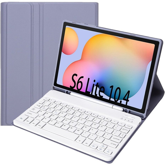 Чохол + клавіатура Samsung Galaxy Tab S6 Lite P610/P615 / S6 Lite 2022 10.4, Pen Slot, фіолетовий