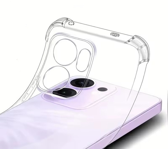 Чехол для Oppo Reno 14F, усиленный, с защитой камеры, прозрачный