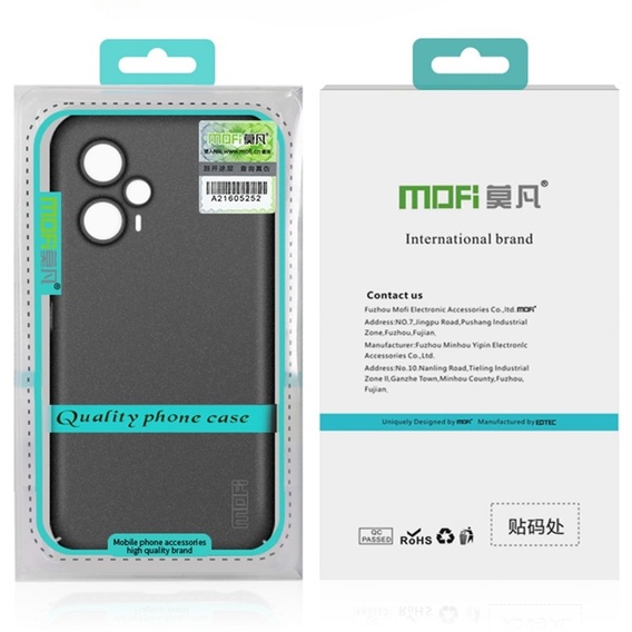 чехол MOFI для Xiaomi POCO F5, тонкий, чёрный