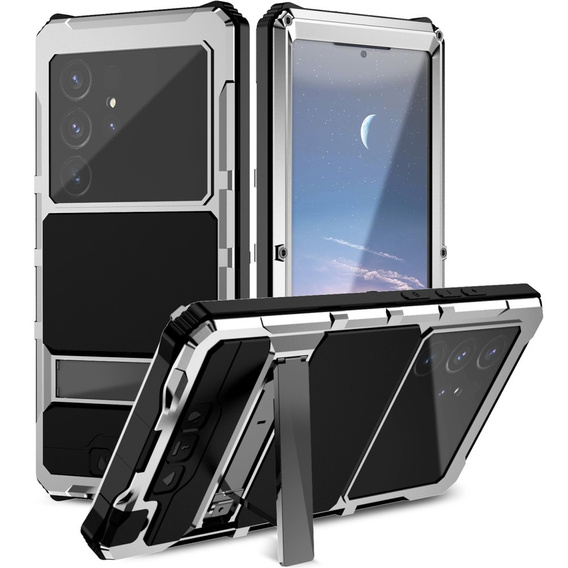 Бронированный чехол для Samsung Galaxy S25 Ultra, R-JUST, серебряный