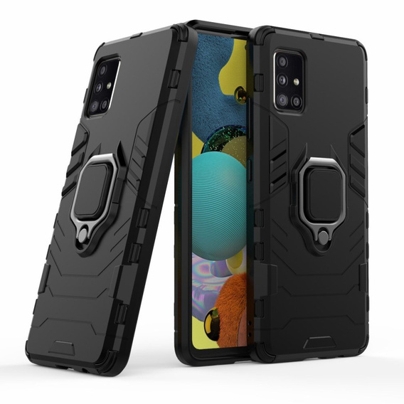 Чoхол до Samsung Galaxy A51 5G, Kickstand Ring, чорний