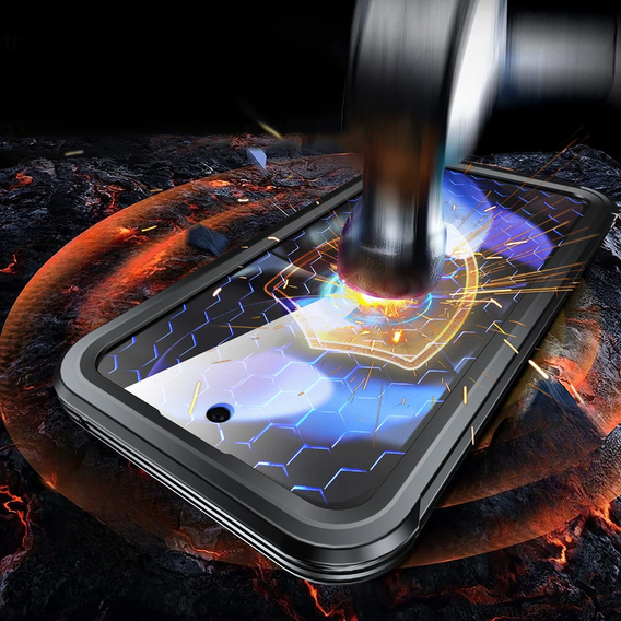 Чохол для Google Pixel 9A, Shockproof, зі склом, для MagSafe, чорний