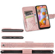 Откидной чехол для Oppo A40 / Oppo A40m, Butterfly, розовый rose gold