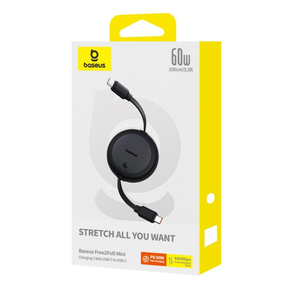 BASEUS Crystal Shine Type-C / Type-C 100W кабель 2M-Black