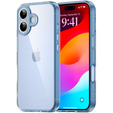 Чохол для iPhone 17, з кришкою для камери, прозорий з синіми боками