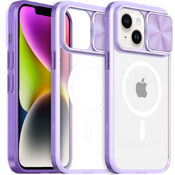 Чехол до iPhone 15 Plus, Slide Camera Magsafe, фиолетовый