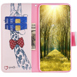Откидной чехол для Samsung Galaxy A55 5G, Wallet, giraffe, розовый