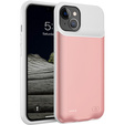 Чехол с батареей 6500mAh до iPhone 13, розовый